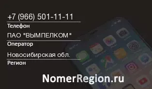 Кто звонил с 9665011111 - регион и оператор